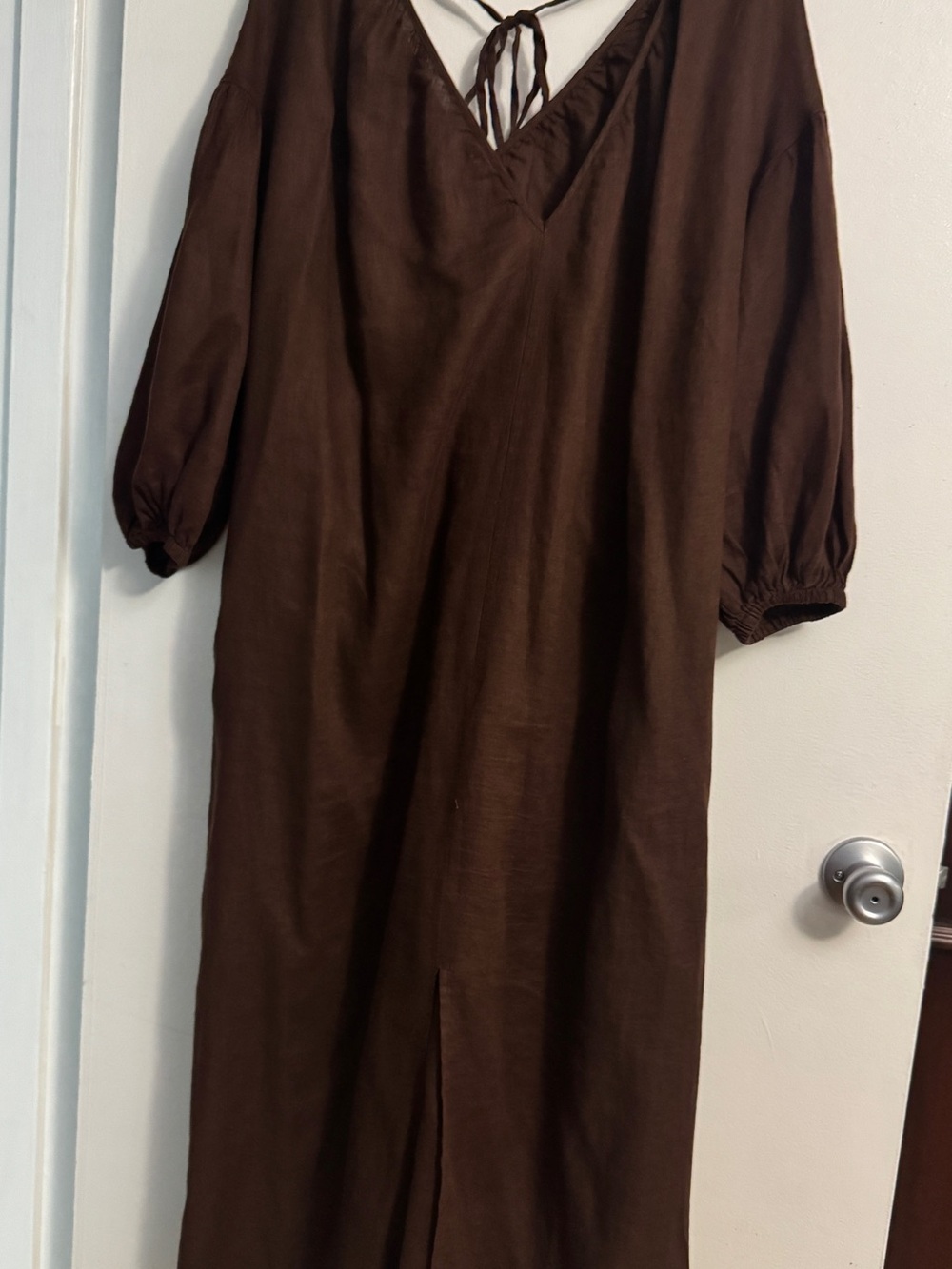 Banana Republic Brown Maxi Dress with V-Neck